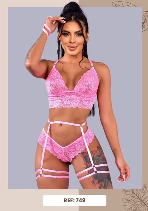 Lencería Intima Rosa Ref.749