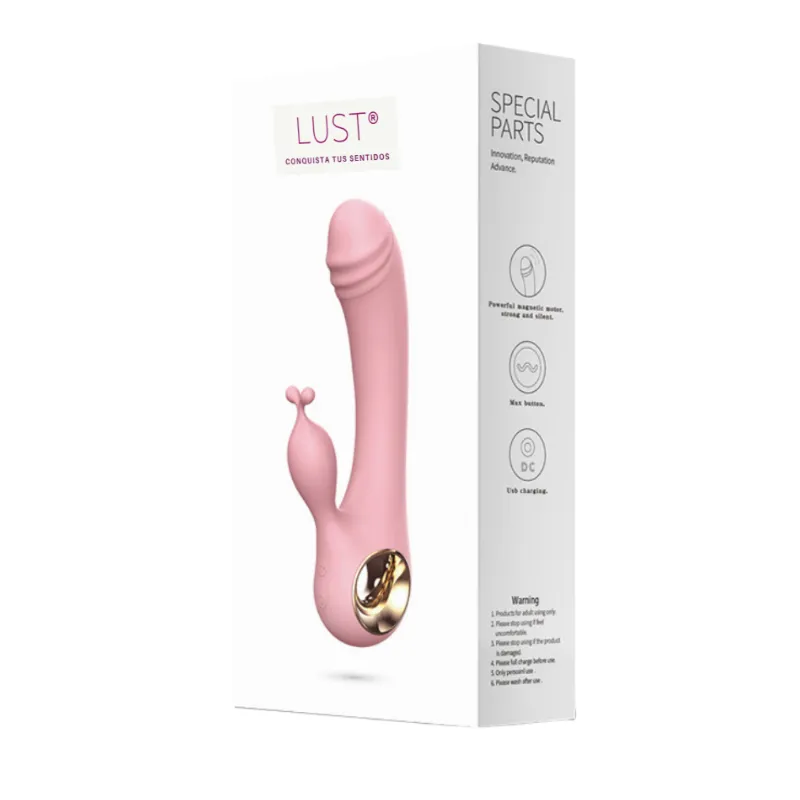 Vibrador Lust Varita con Estimulador Clitoriano