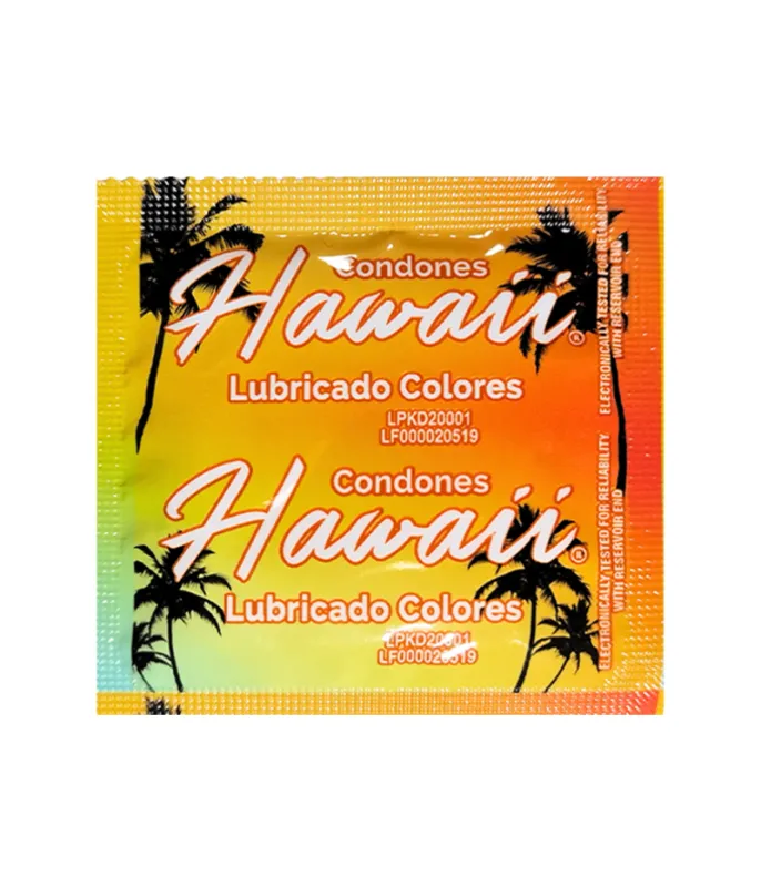 Preservativo Hawaii Lubricado Colores