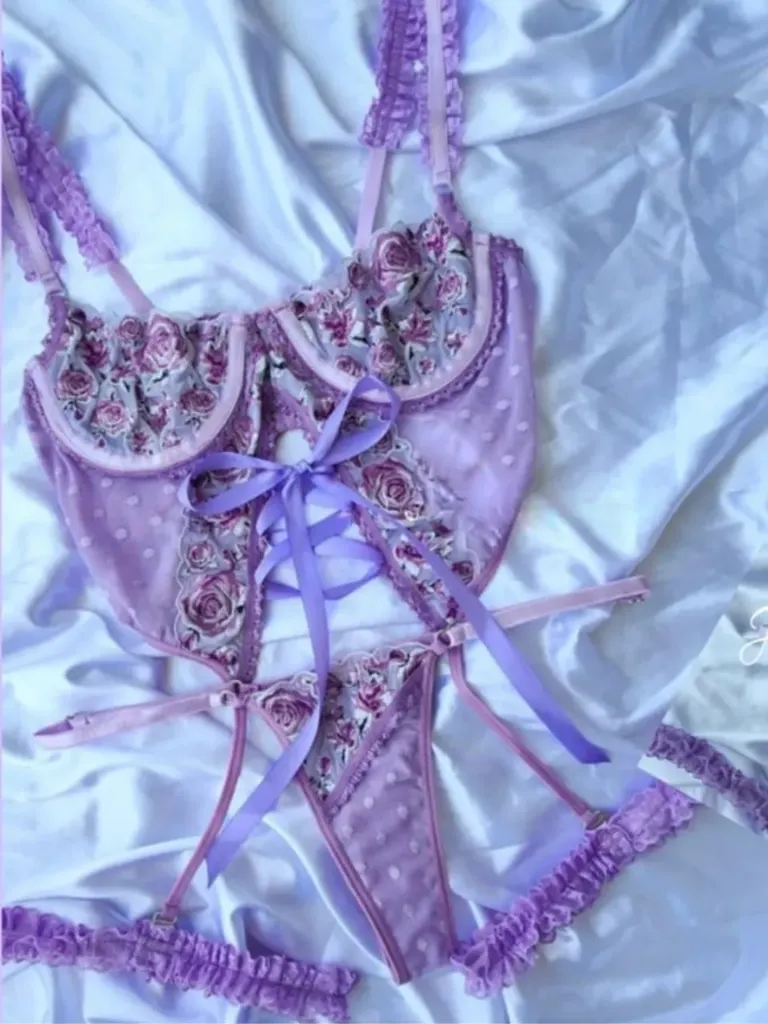 Lencería Alma Bustier Lavanda