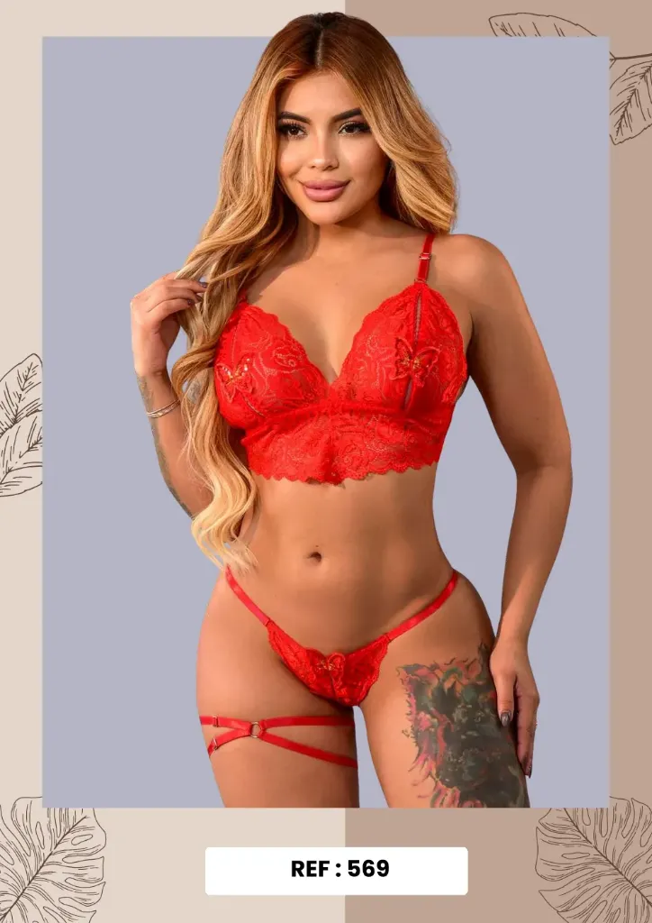 Lencería Apliques Mariposa Ref. 569